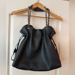 Tory Burch Marion Slouchy Tote in Black